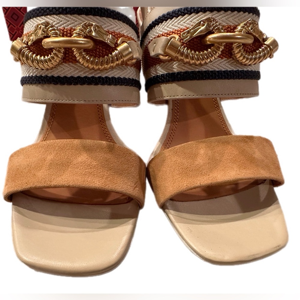 Tory Burch Jessa Block Heel Sandal Size 9.5- with box - Picture 9 of 15